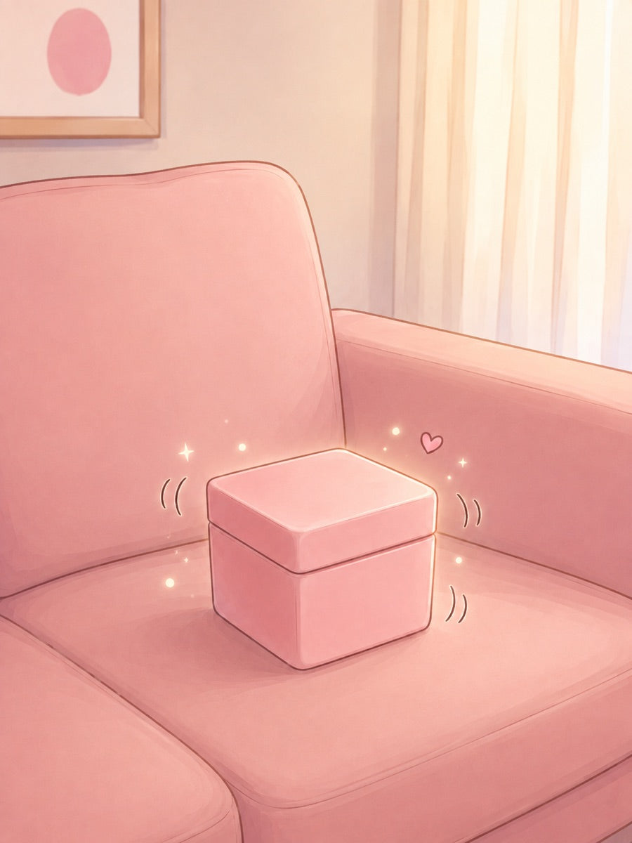 a small pink box.